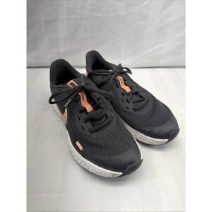 Nike‎ Revolution 5.5 Kids Running Shoes Black Pink Rose Gold Sneakers Youth